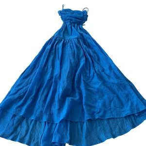 moon river tie front ruched maxi dress Moon River Shoulder Tie Midi Dress
